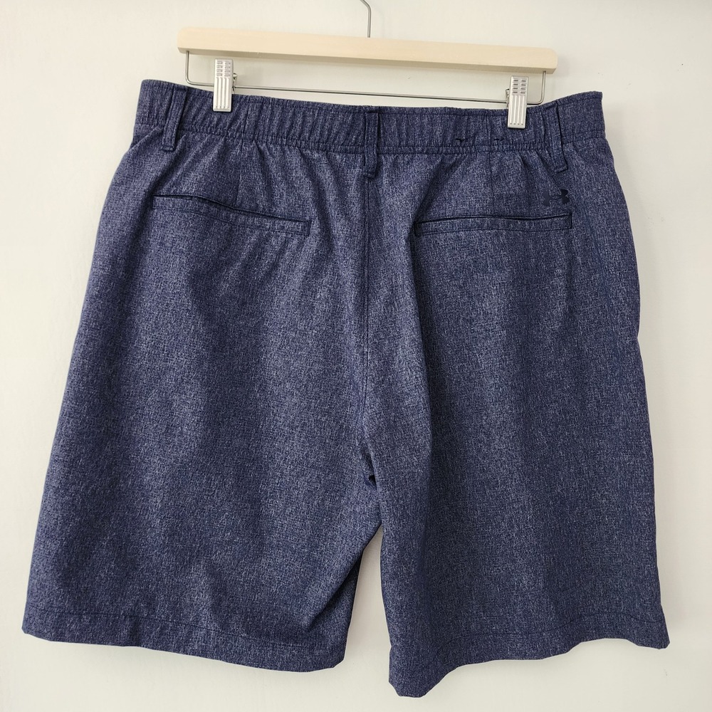 Under Armour blue flat front chino‎ golf shorts mens size 38 - Picture 2 of 5